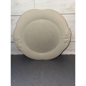 Casafina Casa Stone Madeira Harvest Cream‎ Round Dinner Plate Portugal Fruits